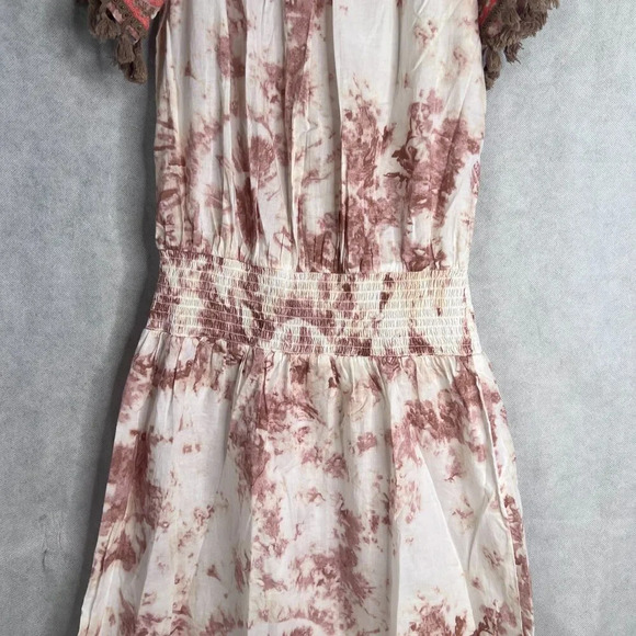 Venus NWT Off Shoulder Neutral Tie Dye Boho Blouson Maxi Dress‎ Size M - Picture 4 of 13